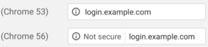 Google Chrome Version 56 not secure warnung